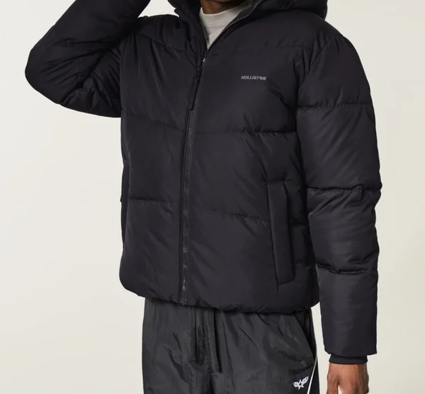 Black puffer jacket outfit